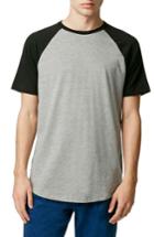 Men's Topman Raglan T-shirt - Grey