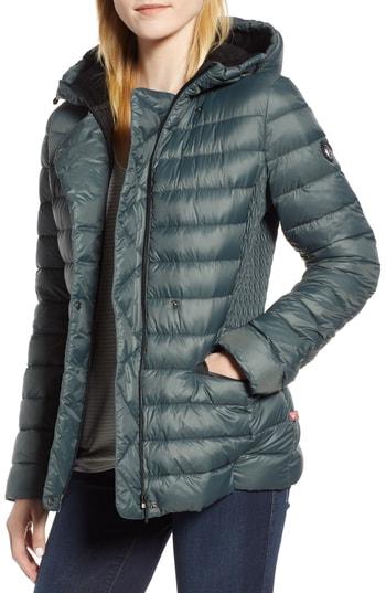 Women's Bernardo Sporty Hooded Puffer Jacket - Green