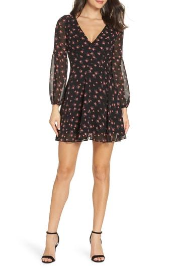 Women's Bb Dakota Love In Afternoon Chiffon Minidress - Black