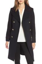 Women's Vince Camuto Double Breasted Utility Coat - Blue