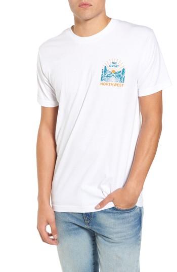 Men's Casual Industrees Squatch Valley 2 Graphic T-shirt, Size - White