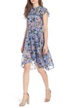 Women's Chelsea28 Ruffle Front High Low Dress - Blue