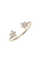 Women's Ef Collection Open Diamond Flower Ring