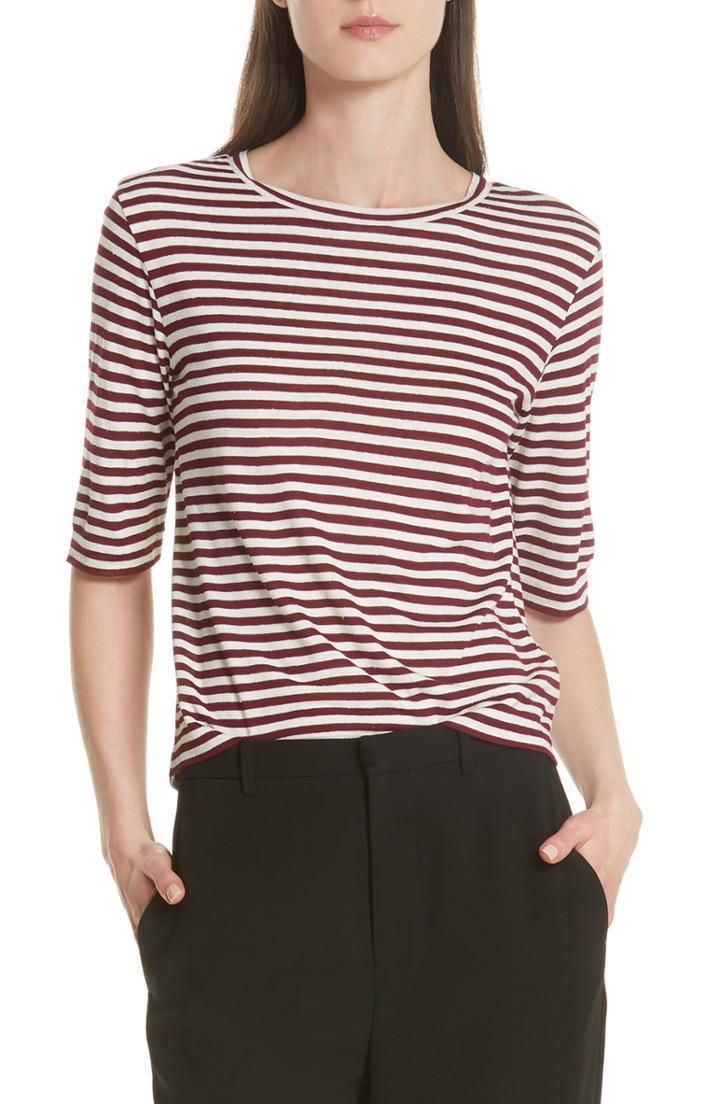 Women's Vince Stripe Crop Tee