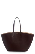 Alexander Mcqueen East/west Calfskin Leather Tote - Black