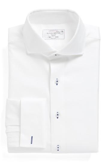 Men's Lorenzo Uomo Trim Fit Solid Dress Shirt - 34/35 - White