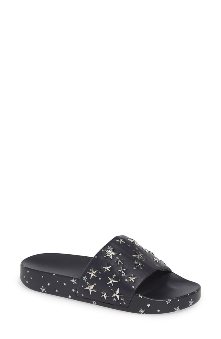 Women's Tory Burch Studded Star Slide Sandal M - Blue