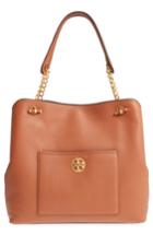 Tory Burch Chelsea Slouchy Leather Tote - Brown
