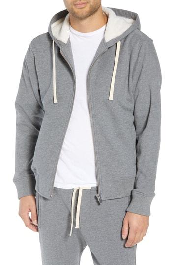 Men's The Kooples Regular Fit Arm Stripe Hoodie - Grey