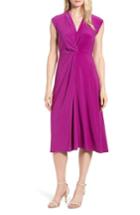 Women's Chaus Knot Front Midi Dress - Purple