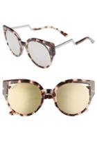 Women's Diff Penny 55mm Cat Eye Sunglasses - Himalayan Tortoise/ Taupe