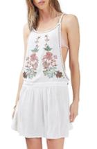 Women's Topshop Embriodered Sundress - Ivory