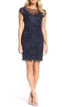 Women's Pisarro Nights Beaded Illusion Yoke Sheath Dress - Blue