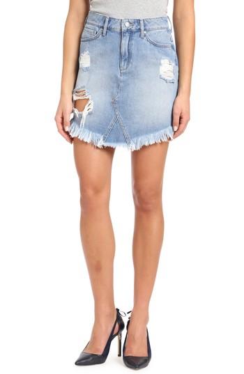 Women's Mavi Jeans Ripped Denim Skirt - Blue