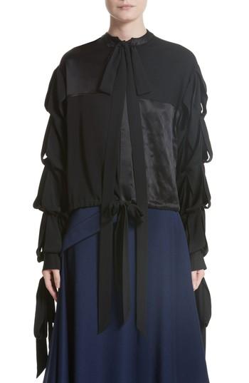Women's J.w. Anderson Soft Tudor Blouse Us / 12 Uk - Black
