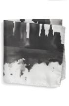 Men's Eton New York Skyline Silk Pocket Square