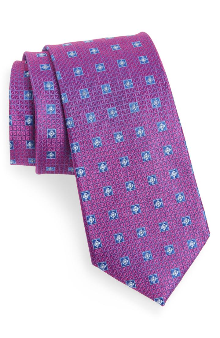 Men's Nordstrom Men's Shop Sandy Medallion Silk Tie, Size - Pink