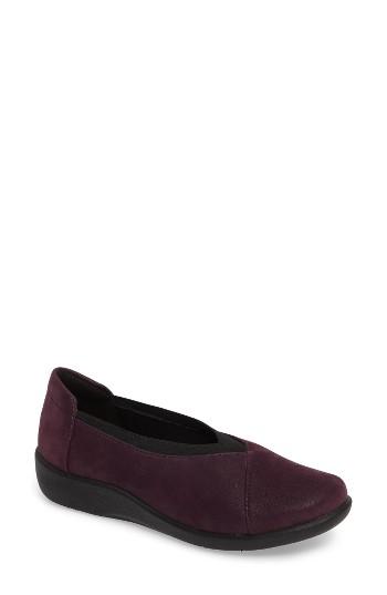 Women's Clarks Sillian Holly Flat N - Purple