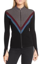 Women's Trouve Instarsia Stripe Track Jacket - Black