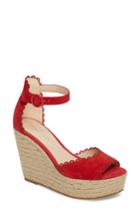 Women's Pelle Moda Raine Platform Espadrille Sandal M - Red