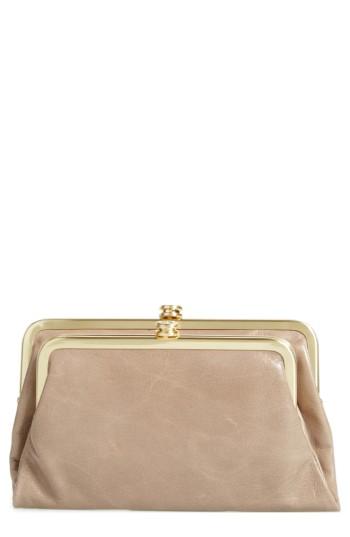 Women's Hobo Suzette Calfskin Leather Wallet - Grey