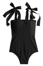 Women's J.crew Grosgrain Tie Shoulder One-piece Swimsuit