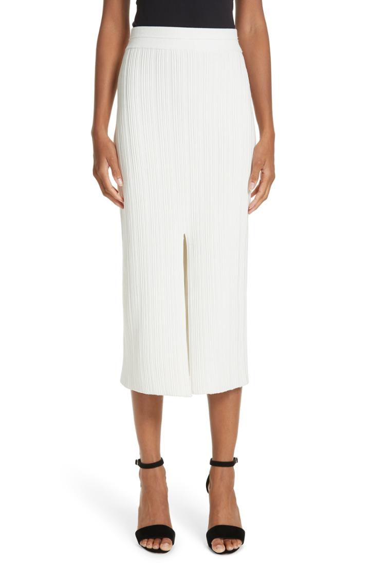 Women's Yigal Azrouel Fortuny Ottoman Knit Skirt - White