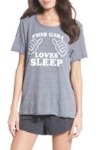 Women's Chaser This Girl Loves Sleep Tee - Grey