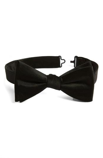 Men's Nordstrom Men's Shop Silk Pre-tied Bow Tie, Size - Black