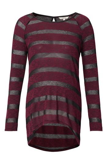 Women's Noppies Stripe Maternity Tunic, Size - Red