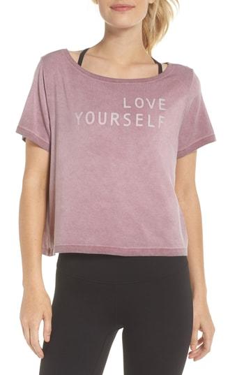 Women's Good Hyouman Payton Love Yourself Crop Tee - Red