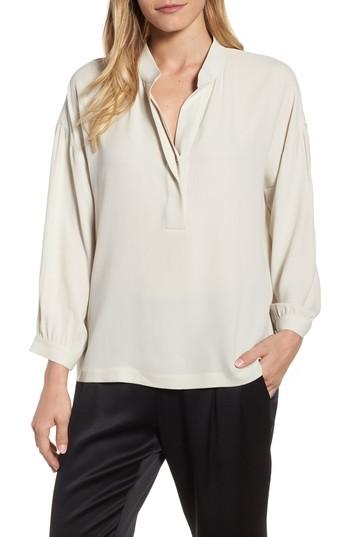 Women's Eileen Fisher Silk Blouse - White