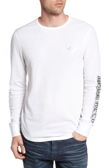 Men's True Religion Brand Jeans Thermal T-shirt - White