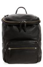 Vince Camuto Patch Convertible Leather Backpack - Black