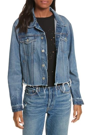 Women's Grlfrnd Crop Denim Jacket - Blue