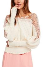 Women's Free People Love Lace Sweater - Ivory