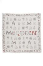 Women's Alexander Mcqueen Cabinets Silk Chiffon Scarf, Size - Ivory