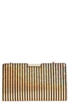 Milly Small Metallic Stripe Frame Clutch -