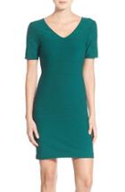 Women's Julia Jordan 'rio' Jacquard Knit Sheath Dress - Green (online Only)