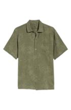 Men's Tommy Bahama Digital Palms Silk Sport Shirt, Size - Green
