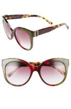 Women's Burberry 55mm Gradient Cat Eye Sunglasses - Green/ Havana