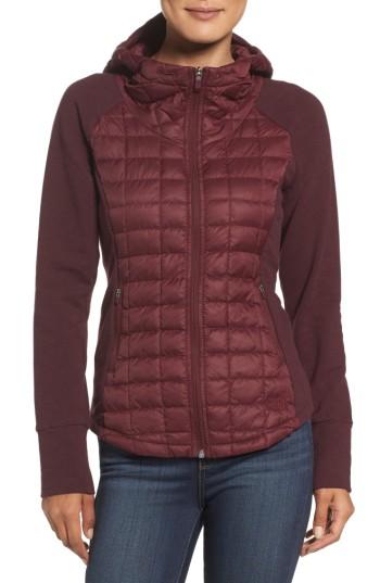 Women's The North Face 'endeavor' Thermoball Primaloft Quilted Jacket - Burgundy