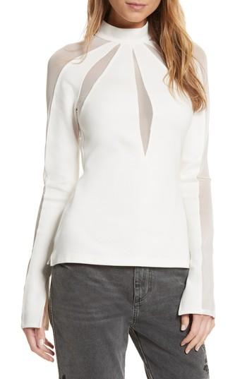 Women's Free People Monarch Mesh Inset Top