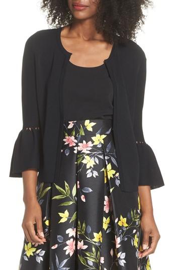 Women's Eliza J Bell Sleeve Cardigan - Black