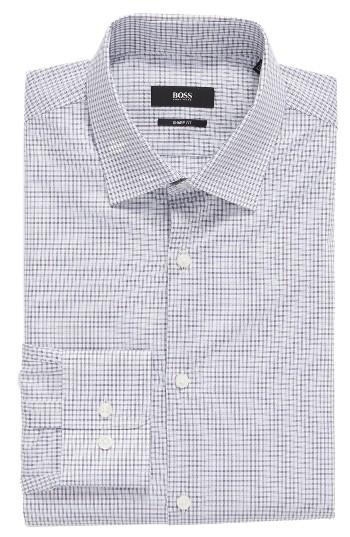 Men's Boss Marley Sharp Fit Check Dress Shirt .5 R - Blue