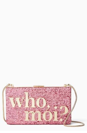 Kate Spade New York Who Moi? Glitter Clutch -