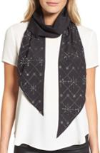 Women's Ted Baker London Hot Fix Embellished Skinny Scarf, Size - Black