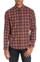 Men's The Kooples Plaid Regular Fit Flannel Shirt - Orange