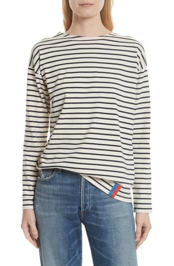 Women's Kule The Boyfriend Stripe Cotton Tee
