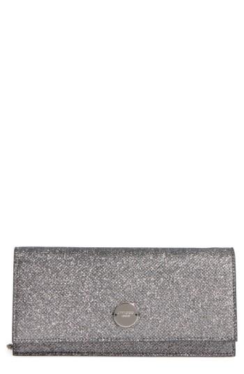 Jimmy Choo Fie Lame Glitter Clutch - Black